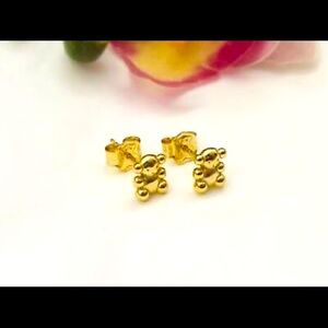 Vermeil Bubble Bear earring